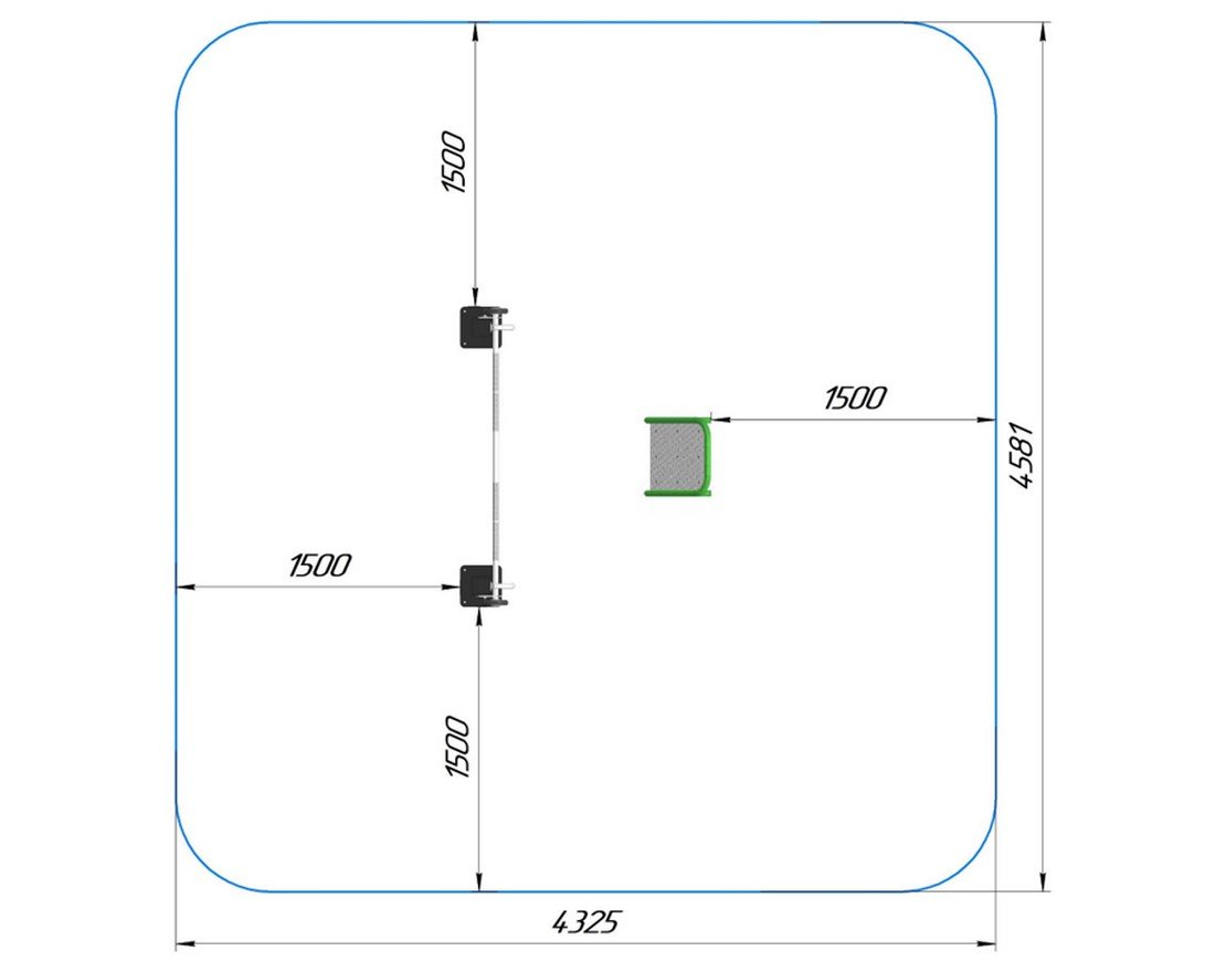 Турник-перекладина с регулируемой высотой от 90 см до 260 см Адаптивный лидер - вид 2