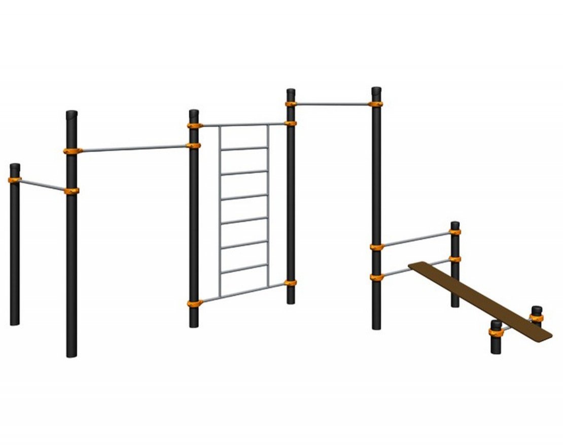 Турник со шведской стенкой и лавкой для пресса - вид 2