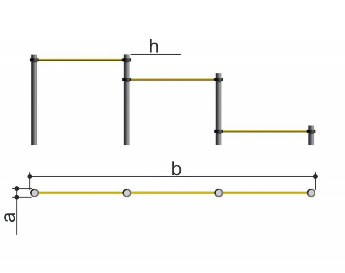 Турник Тройной каскад - вид 2