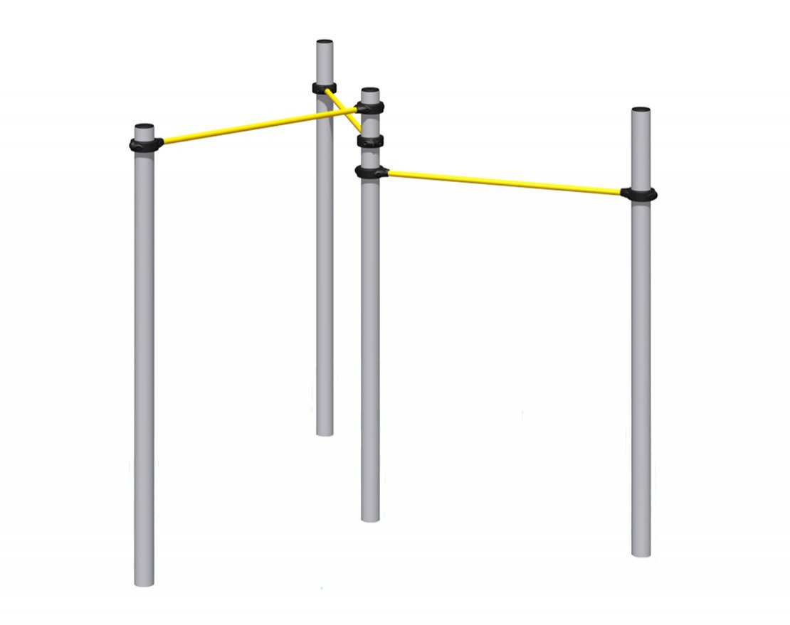 Уличный тройной турник Romana 501.55.01 - вид 0