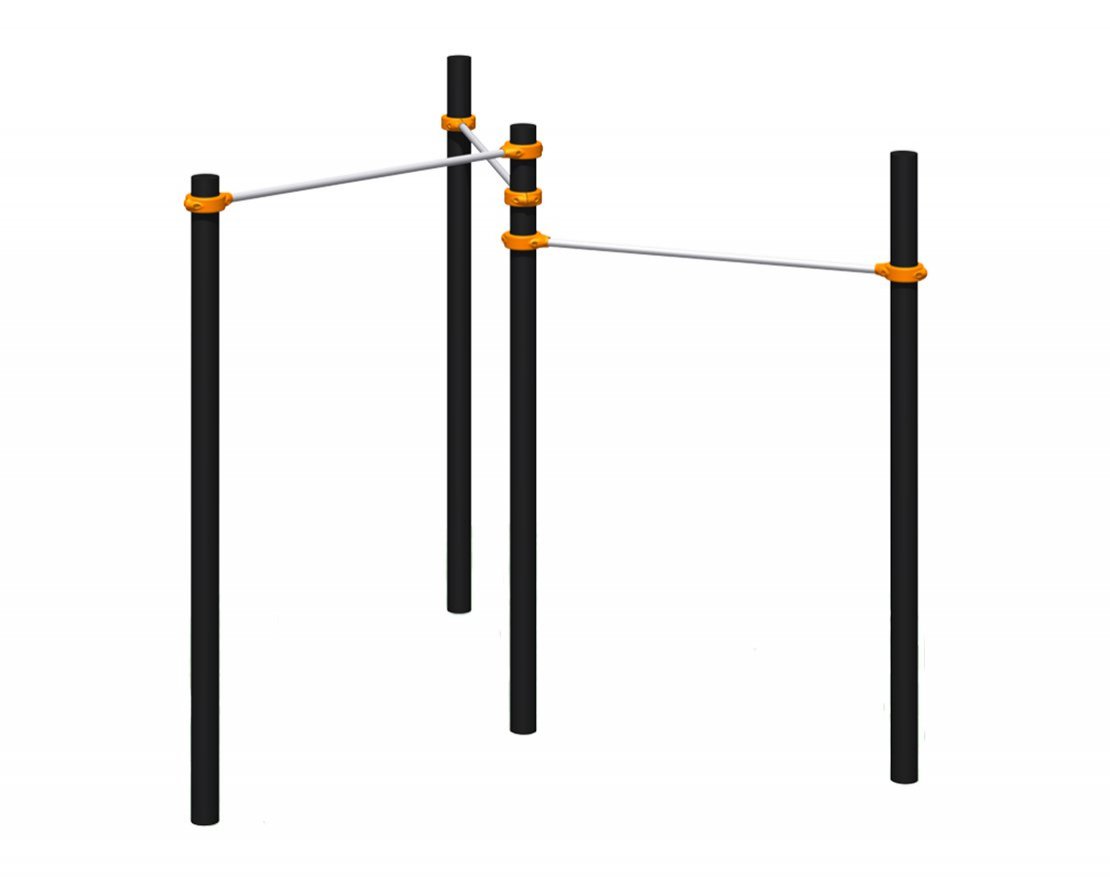 Уличный тройной турник Romana 501.55.01 - вид 2