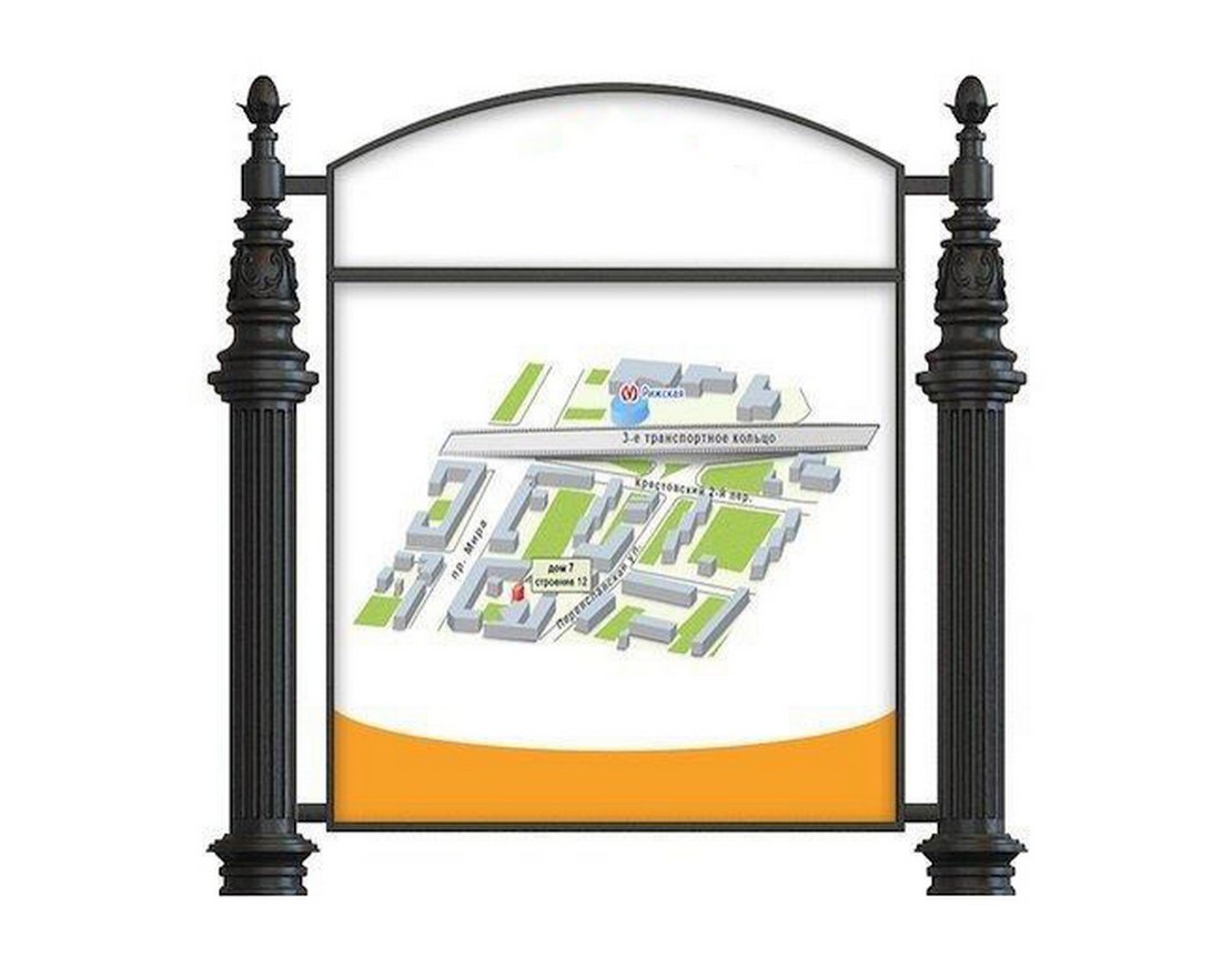 Указатель  чугунный низкий арт. 398