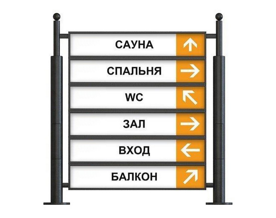 Указатель  стальной низкий арт. 387