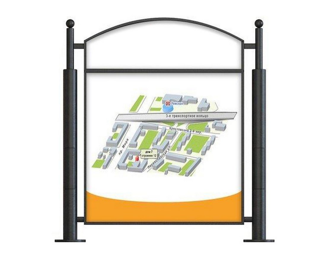 Указатель  стальной низкий арт. 388