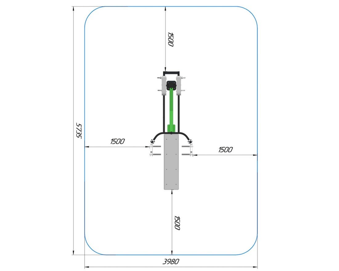 Уличный силовой тренажер Королевская стать - вид 2