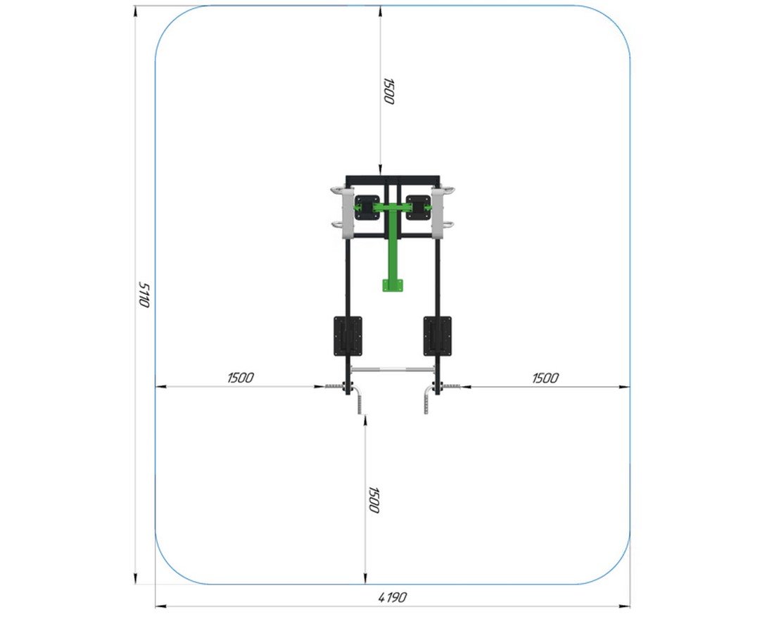 Уличный силовой тренажер Интегратор - вид 2