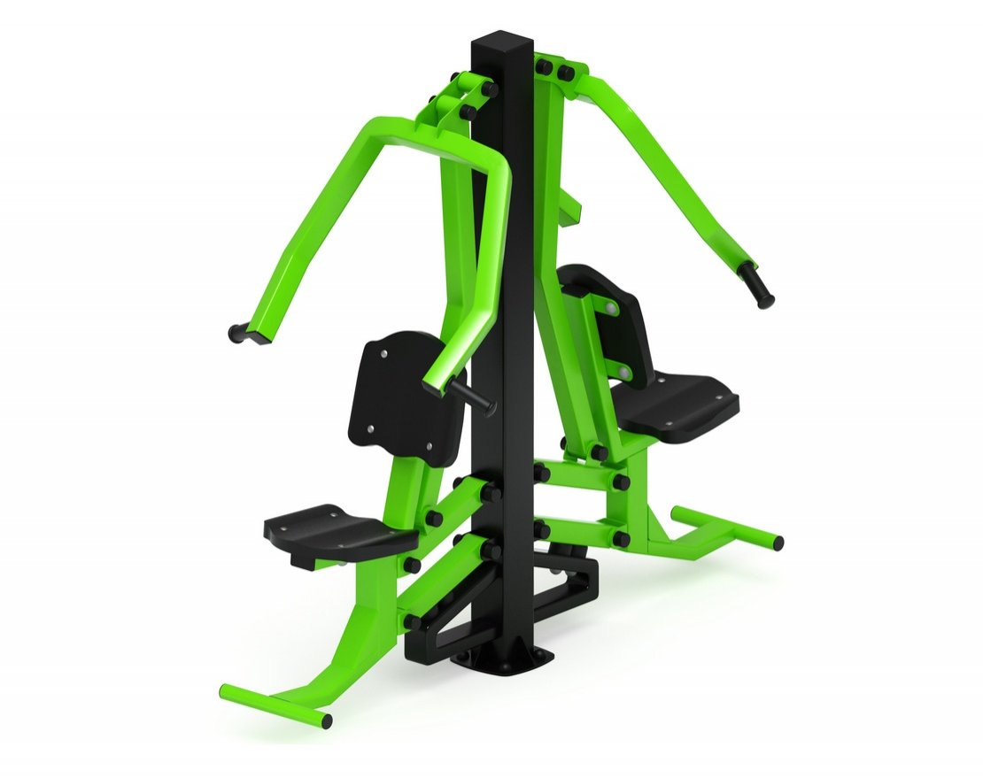 Тренажер для улицы Жим от груди двойной Тренировка 7 - вид 2