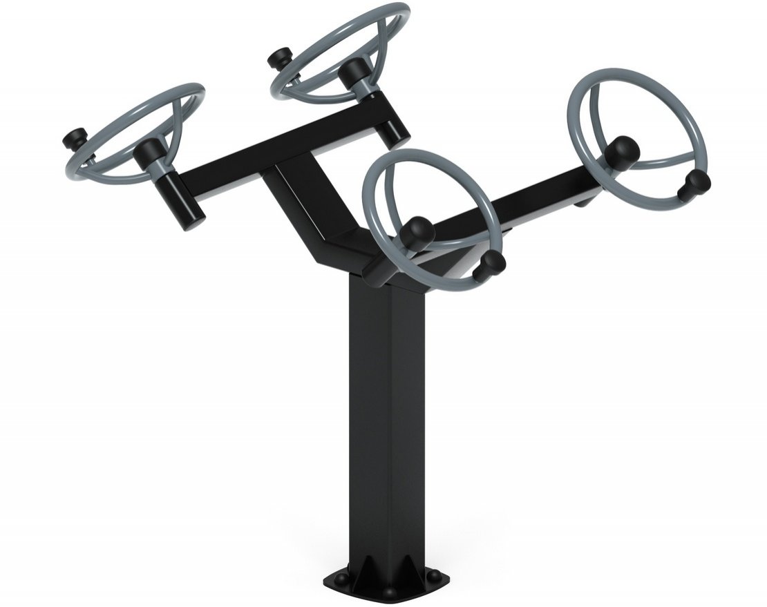 Уличный тренажёр Рули Тренировка 9 (положение сидя) - вид 2