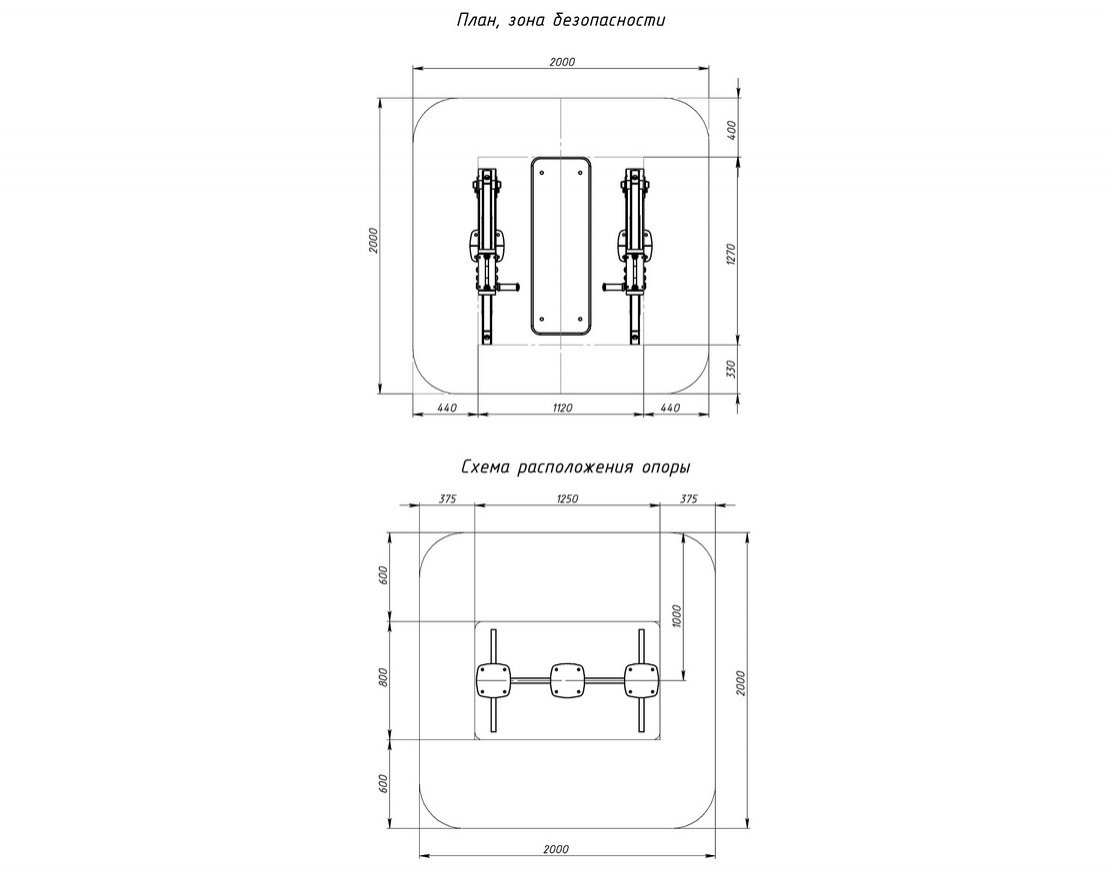 Уличный тренажер  жим лежа СТ 026 5