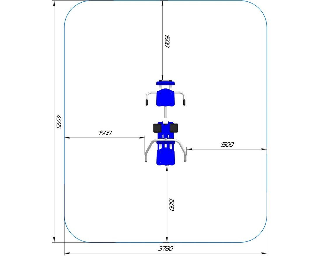 Уличный тренажер Алтимейт пауэр - вид 2