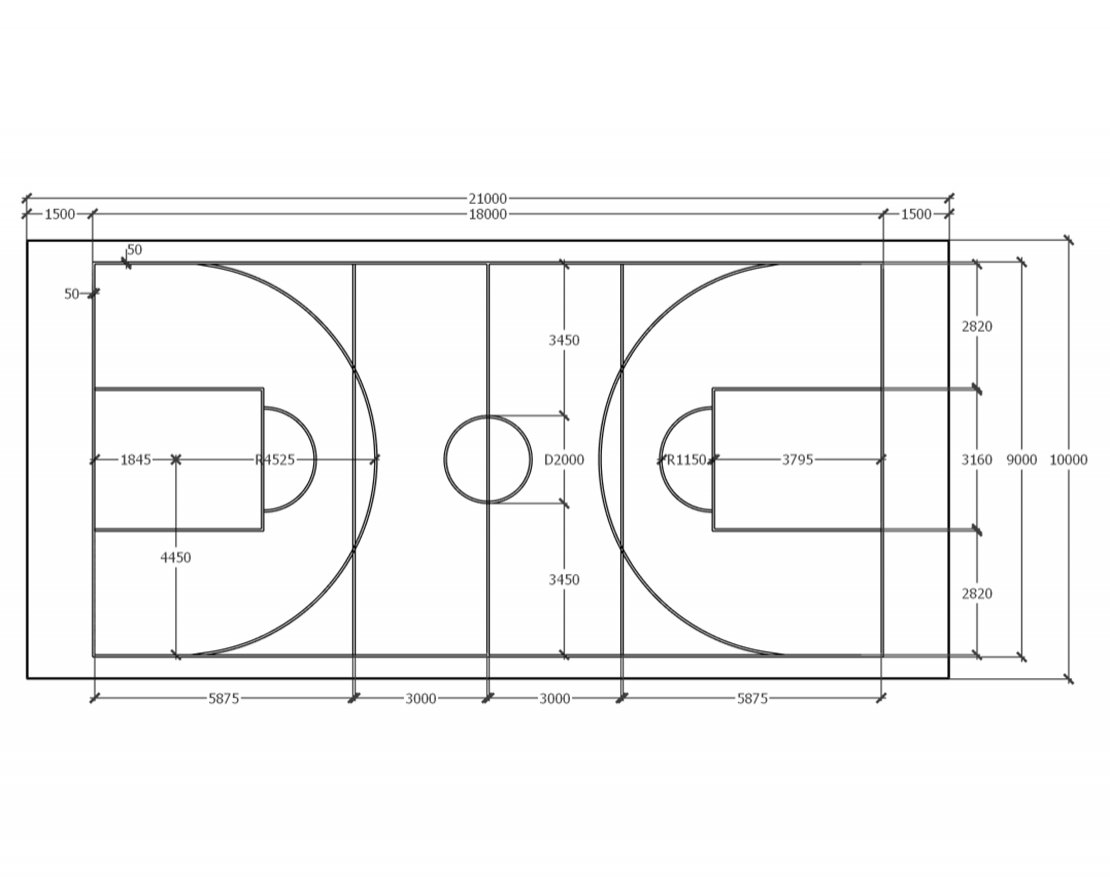 Готовая спортивная площадка для улицы TORUDA SP-3 (21х10, игровое поле 18х9) - вид 2