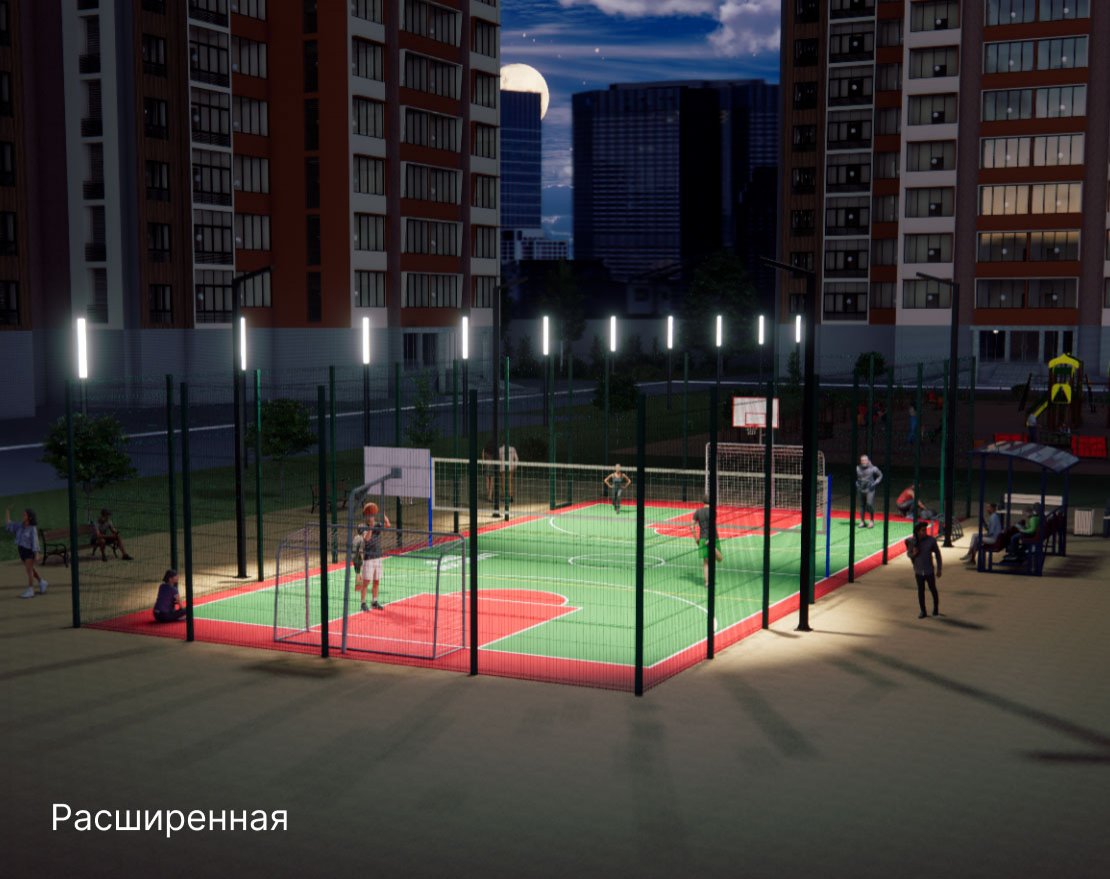 Готовая спортивная площадка для улицы TORUDA SP-3 (21х10, игровое поле 18х9) - вид 2
